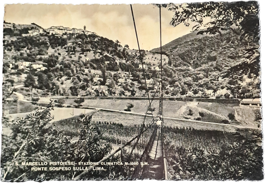 S.MARCELLO PISTOIESE - PONTE SOSPESO SULLA LIMA - V1953 - FG