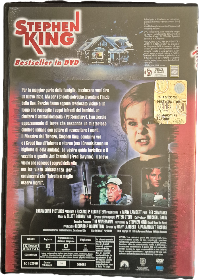 PET SEMATARY. CIMITERO VIVENTE - DVD