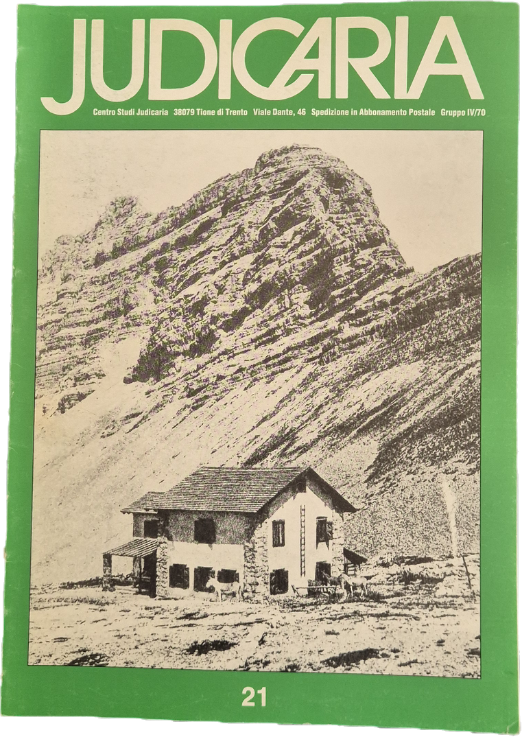 JUDICARIA N. 21 - SETTEMBRE-DICEMBRE 1992