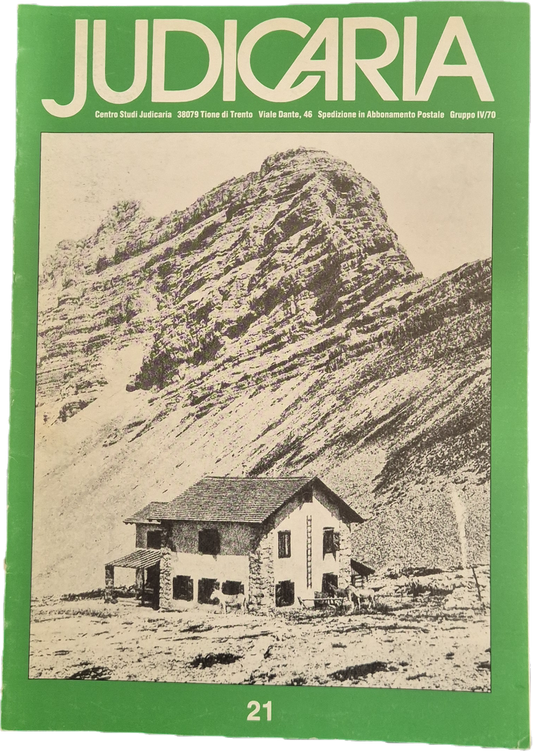 JUDICARIA N. 21 - SETTEMBRE-DICEMBRE 1992
