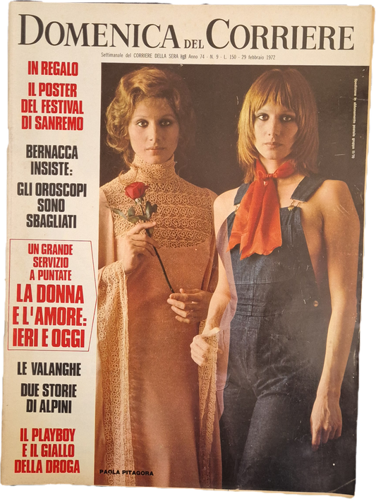 DOMENICA DEL CORRIERE 29 FEBBRAIO 1972 - LA DONNA E L'AMORE