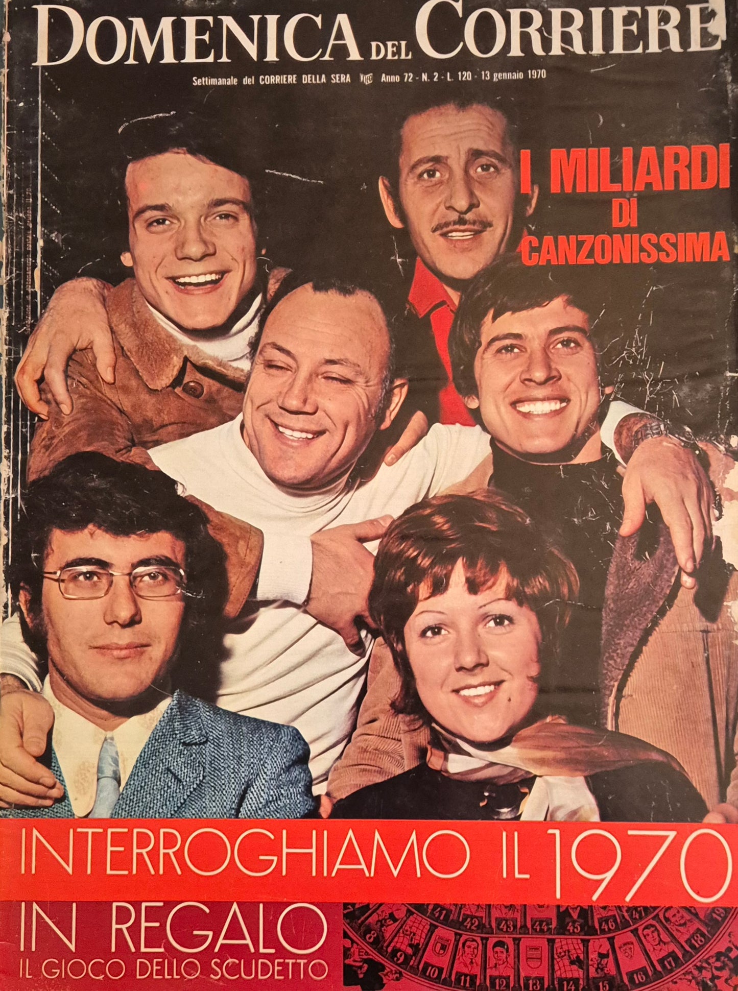 DOMENICA DEL CORRIERE 13 GENNAIO 1970 - I MILIARDI DI CANZONISSIMA