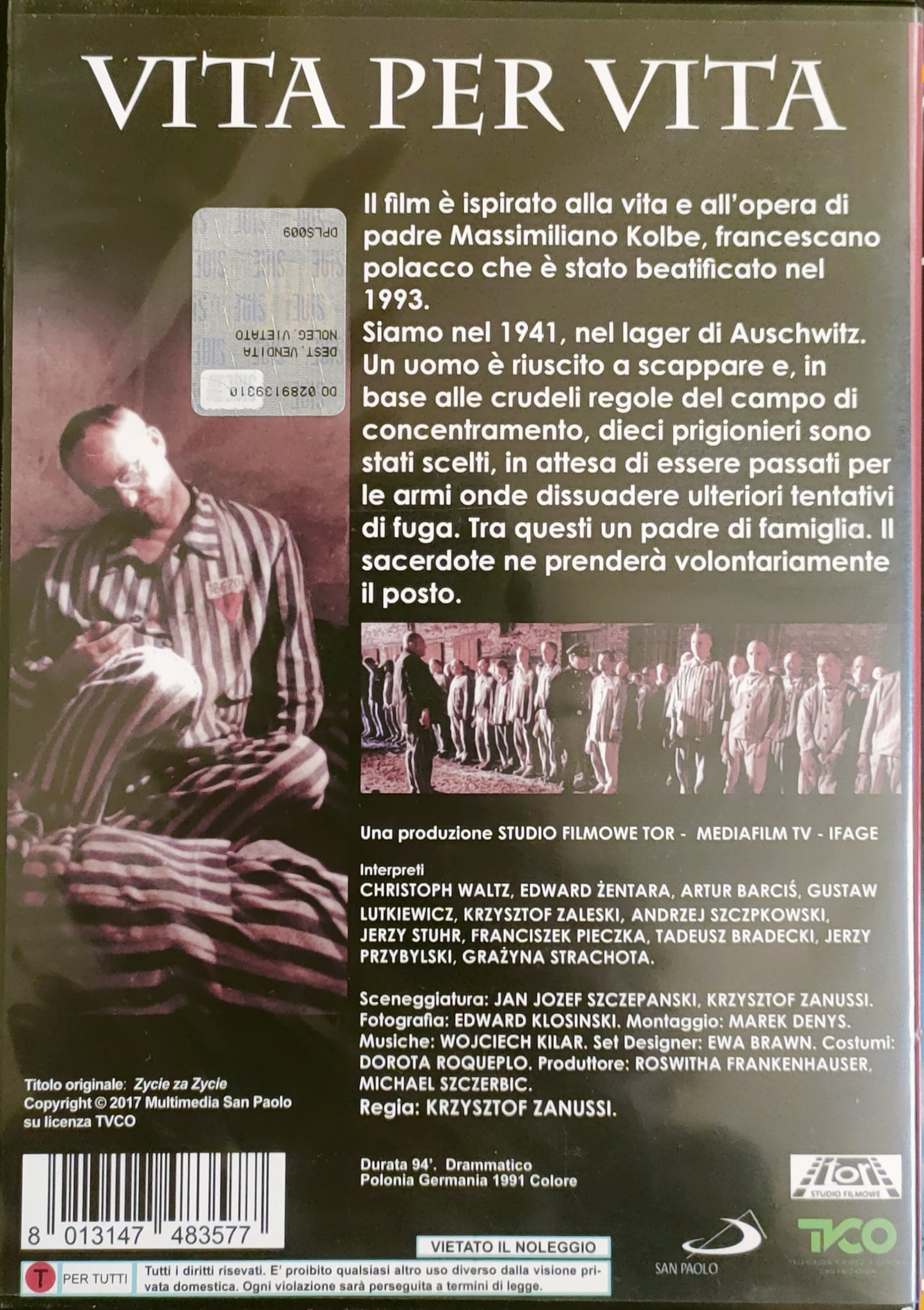 VITA PER VITA - MAXIMILIAN KOLBE - DVD