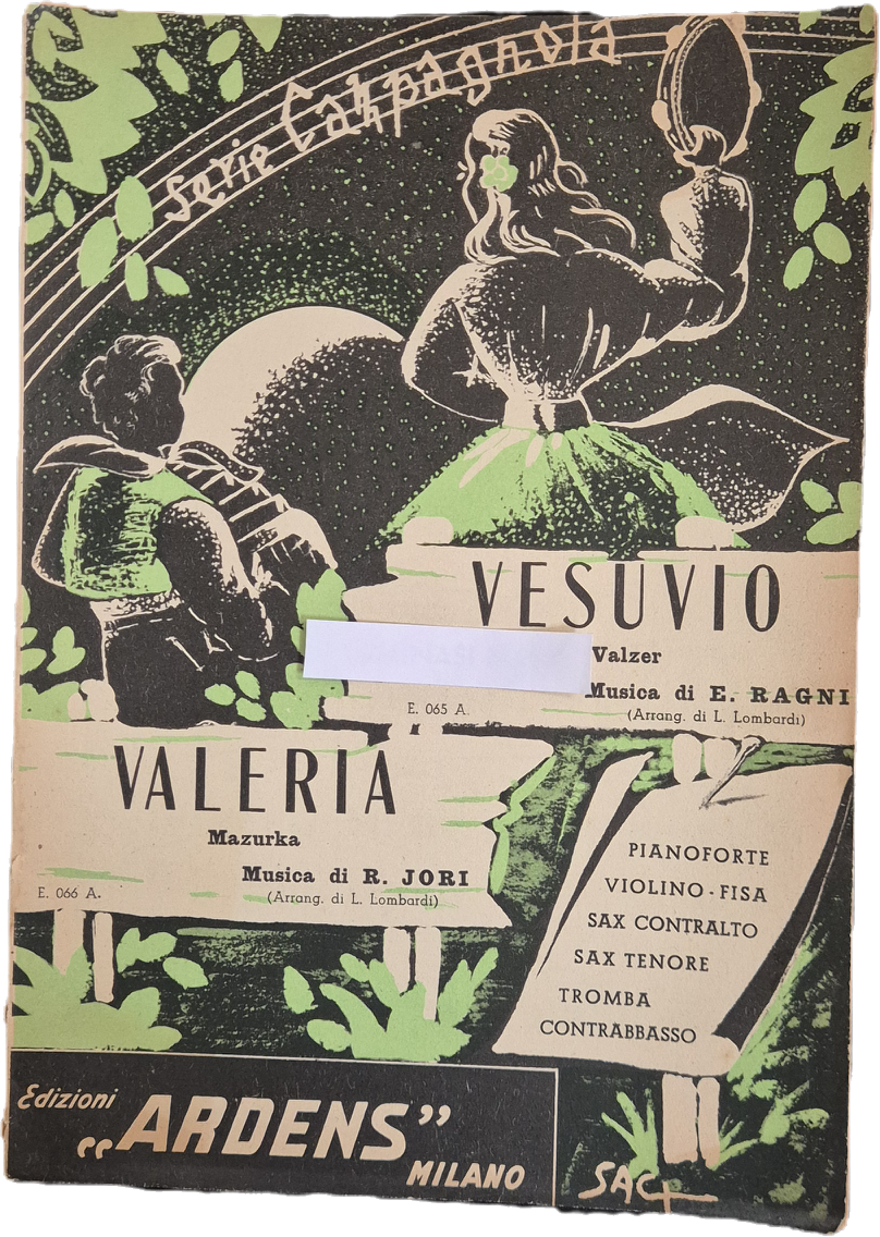VESUVIO - VALERIA. -  SPARTITO-SHEET MUSIC
