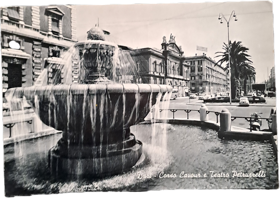 BARI - CORSO CAVOUR E TEATRO PETRUZZELLI - V1963 - FG