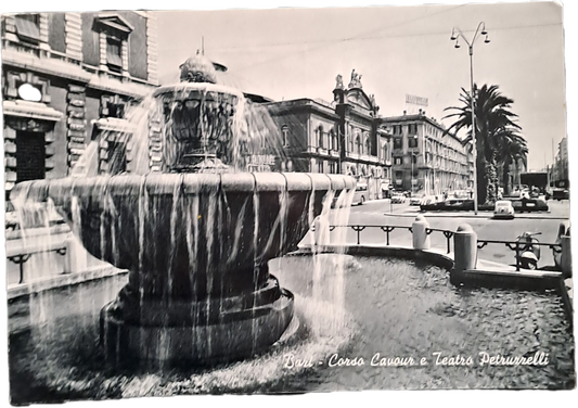 BARI - CORSO CAVOUR E TEATRO PETRUZZELLI - V1963 - FG