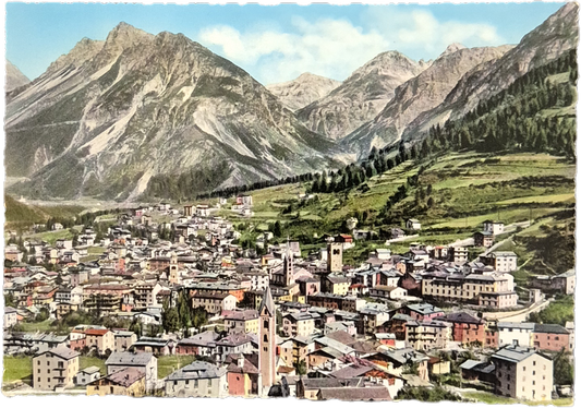 BORMIO - PANORAMA - V1965 FG - ACQUARELLATA