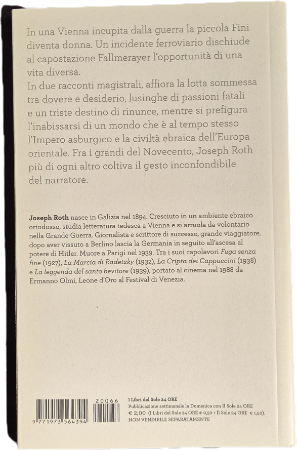 LO SPECCHIO CIECO - IL CAPOSTAZIONE FALLMERAYER - JOSEPH ROTH - 2012 - OUTLET DEL LIBRO