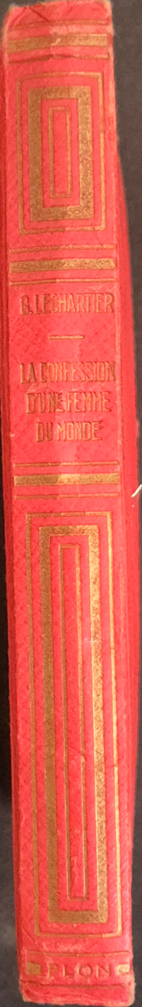 LE CONFESSION D'UNE FEMME DU MONDE - G. LECHARTIER - FRENCH TEXT