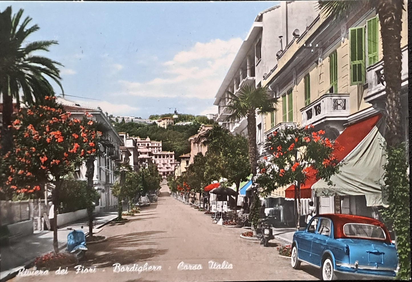 BORDIGHERA - CORSO ITALIA - V1959 - FG - ACQUARELLATA
