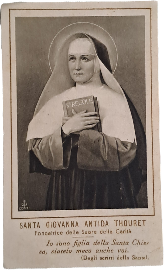 SANTA GIOVANNA ANTIDA THOURET - HOLY CARD