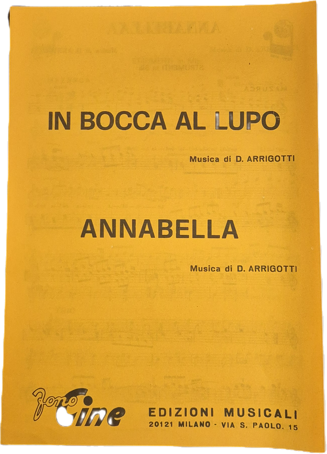 IN BOCCA AL LUPO - ANNABELLA - SPARTITO-SHEET MUSIC