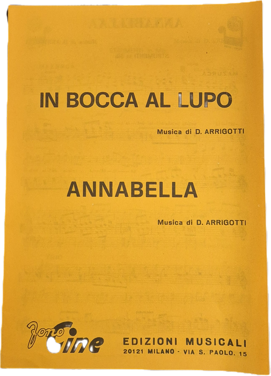 IN BOCCA AL LUPO - ANNABELLA - SPARTITO-SHEET MUSIC