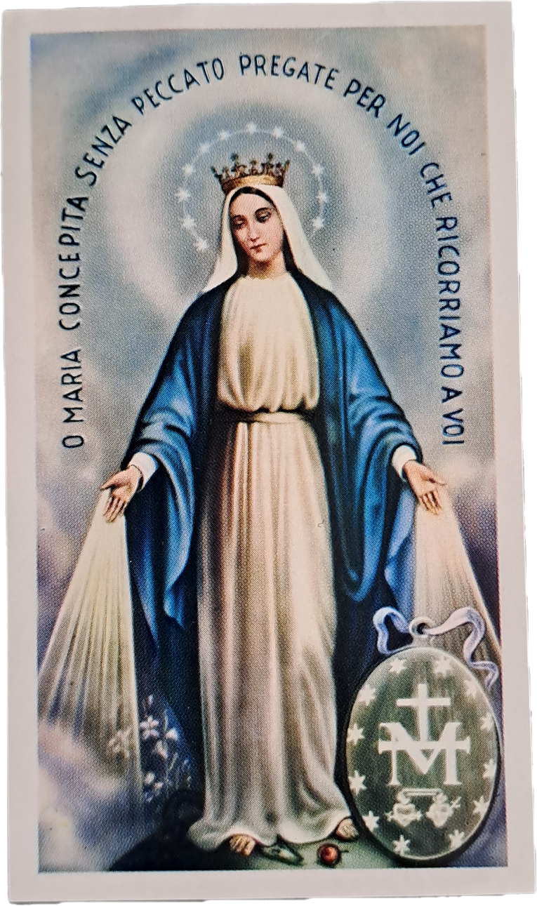 VERGINE IMMACOLATA DELLA MEDAGLIA MIRACOLOSA - HOLY CARD