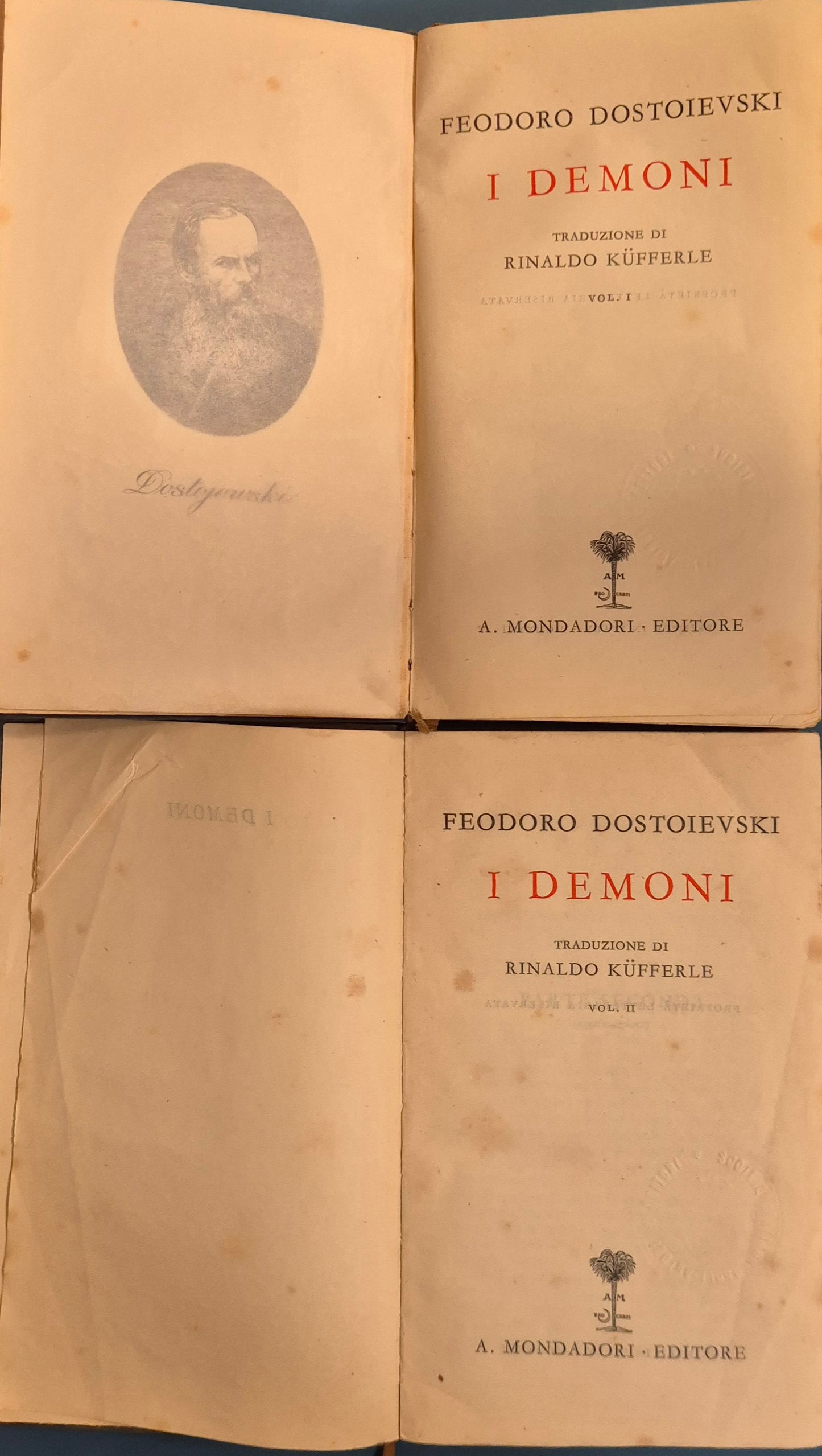 I DEMONI - FEODORO DOSTOIEVSKI - DUE VOLUMI