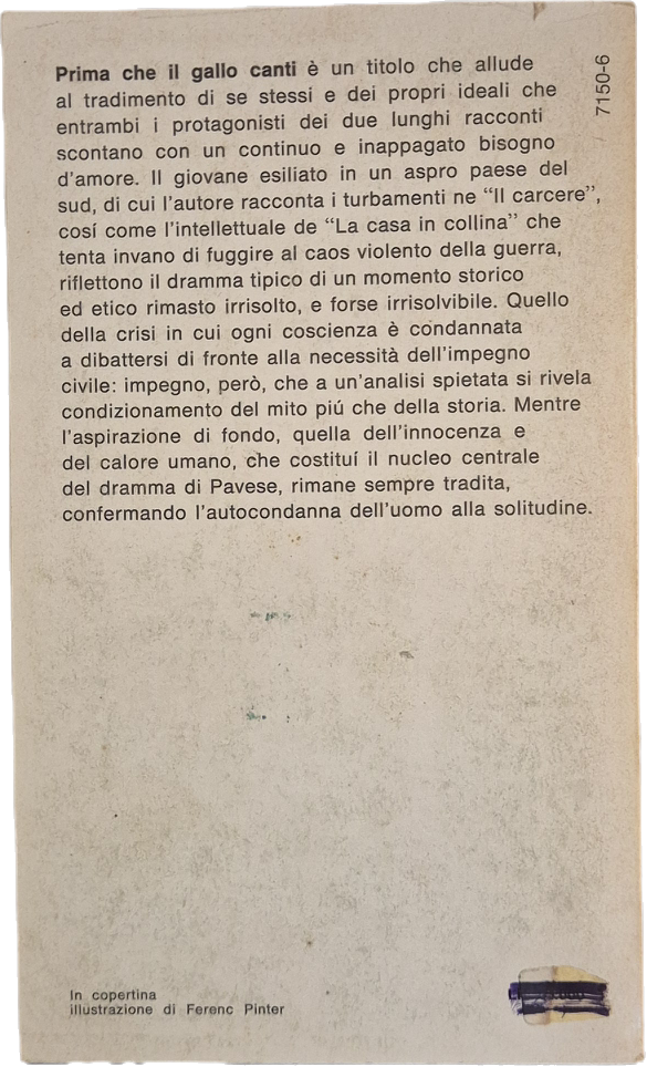 PRIMA CHE IL GALLO CANTI - CESARE PAVESE - MONDADORI 1979 - OUTLET DEL LIBRO