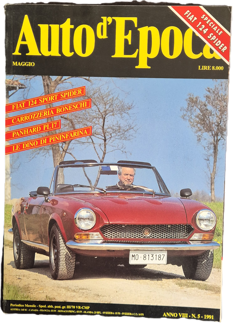 AUTO D'EPOCA N. 5 - MAGGIO 1991 -FIAT 124 SORT SPIDER