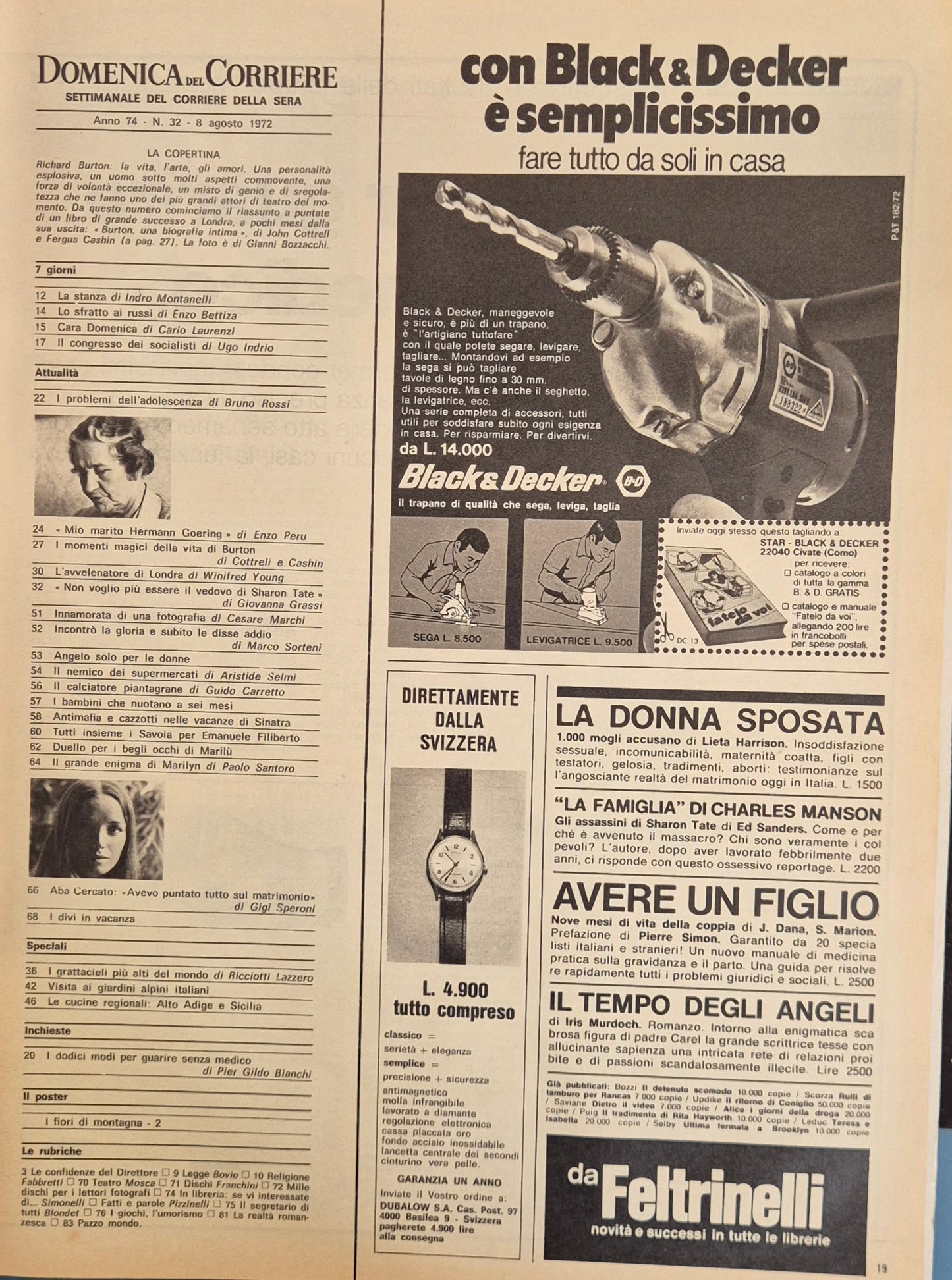 DOMENICA DEL CORRIERE N. 32 - 8 AGOSTO 1972