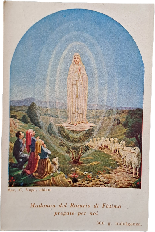 MADONNA DEL ROSARIO DI FATIMA - HOLY CARD