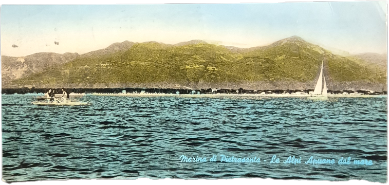 MARINA DI PIETRASANTA - PANORAMA - V1960 - FORMATO A STRISCIA