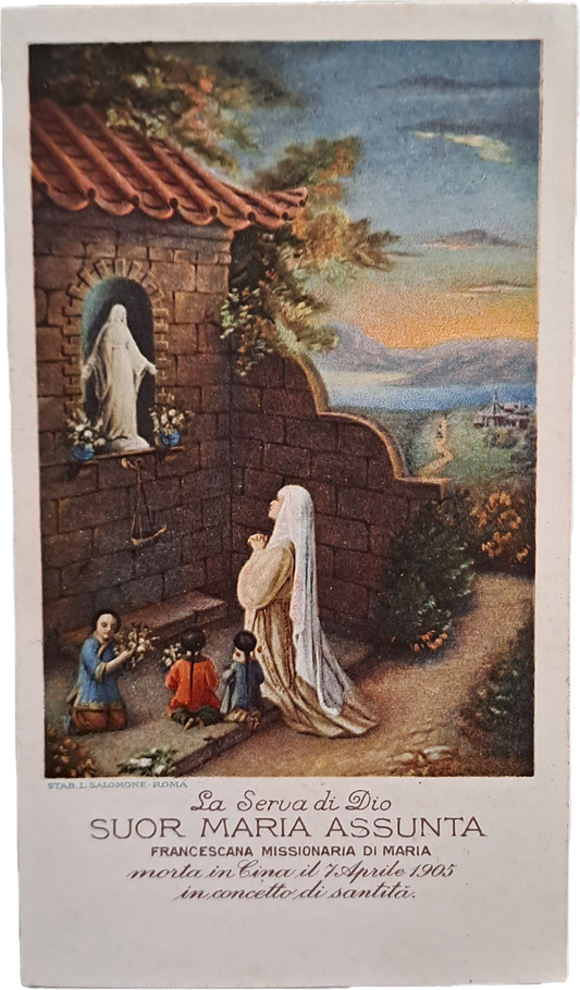 SUOR MARIA ASSUNTA - FRANCESCANA MISSIONARIA - HOLY CARD