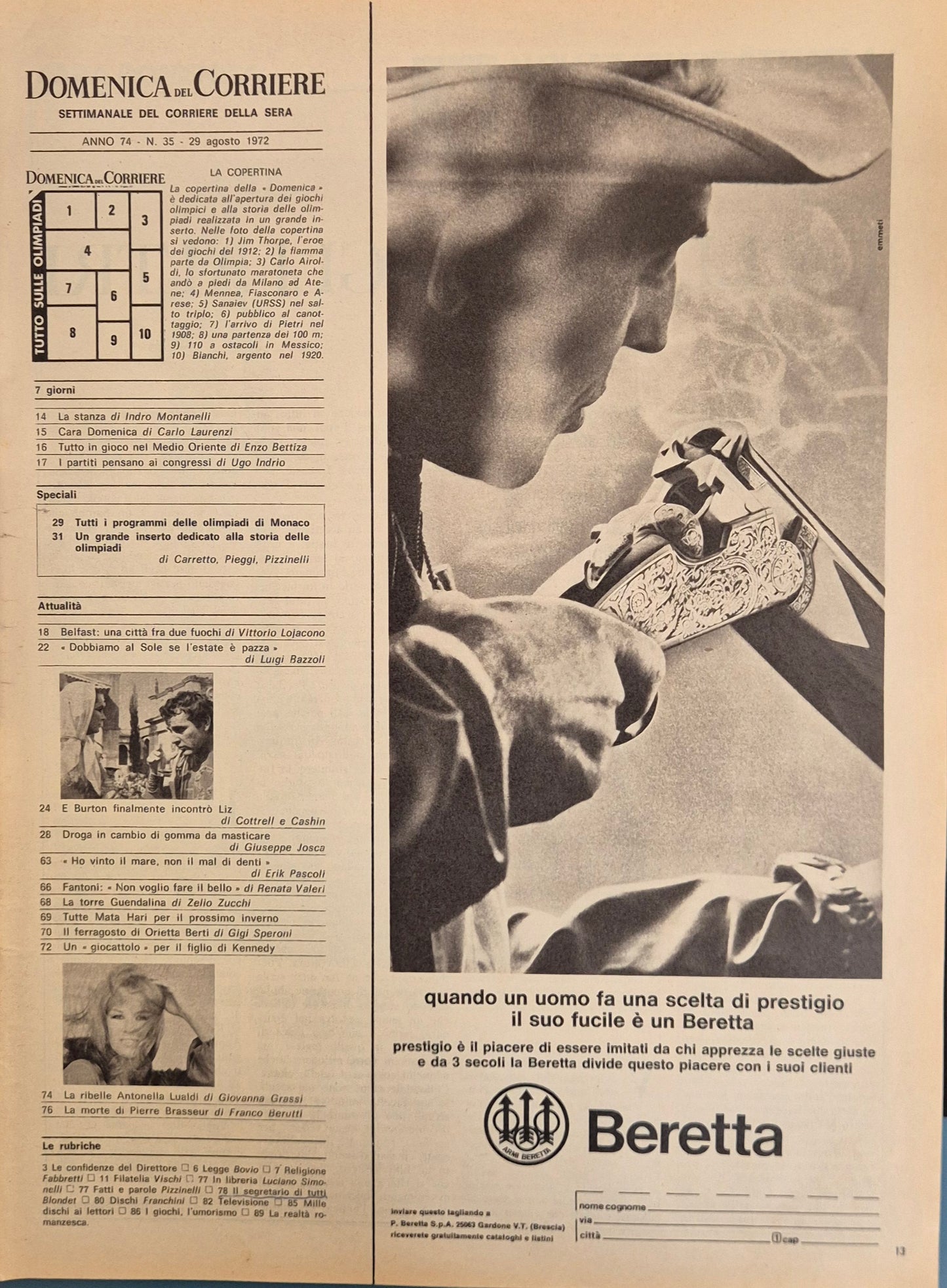 DOMENICA DEL CORRIERE N. 35 - 29 AGOSTO 1972