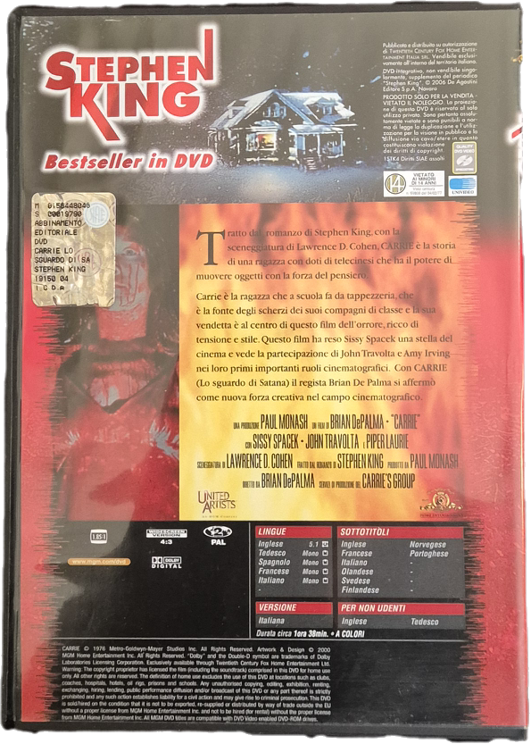 CARRIE. LO SGUARDO DI SATANA - DVD
