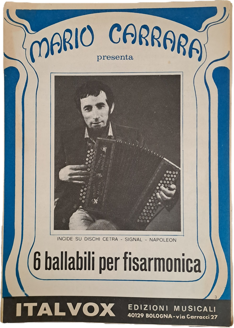 MARIO CARRARA - 6 BALLABILI PER FISARMONICA-SPARTITO-SHEET MUSIC
