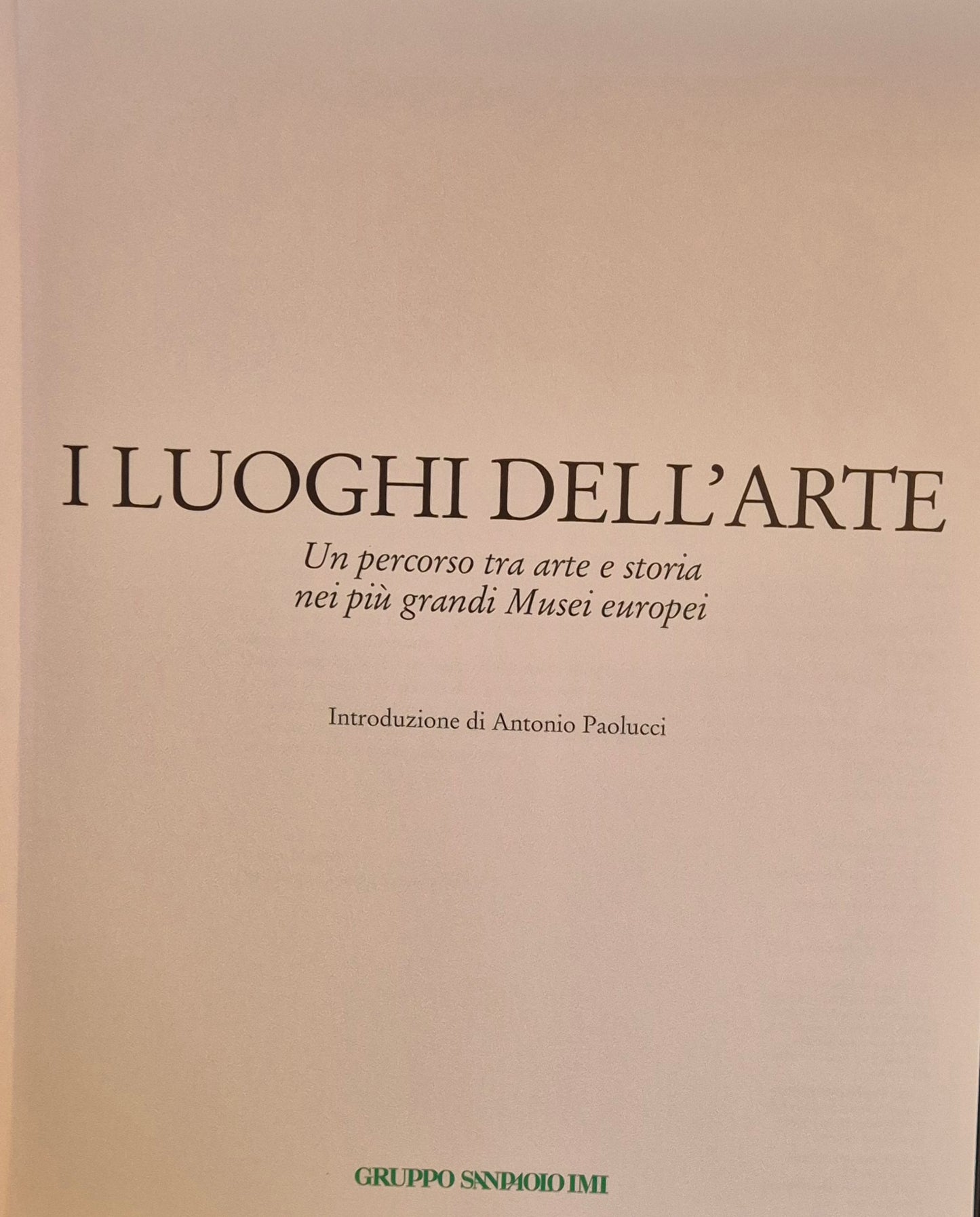 I LUOGHI DELL'ARTE. UN PERCORSO TRA'ARTE STORIA NEI PIU GRANDI MUSEI EUROPEI