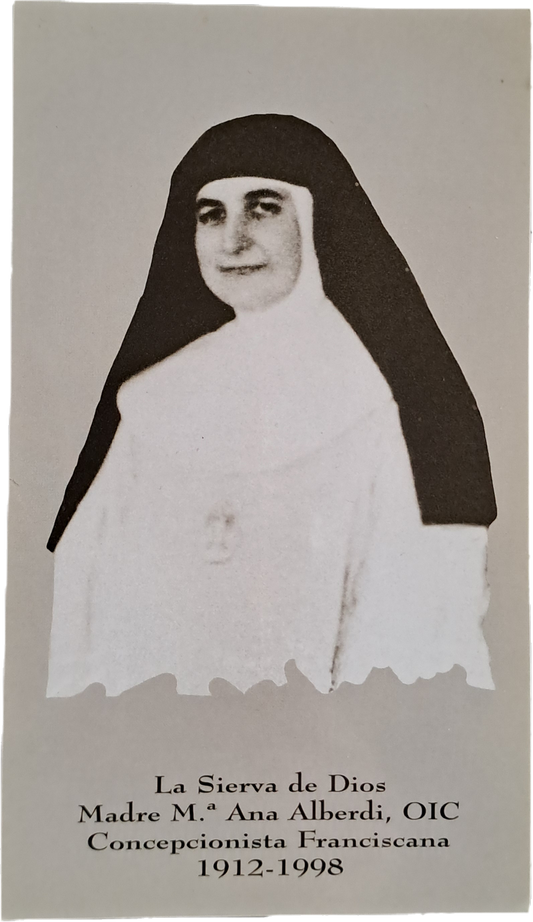 LA SIERVA DE DIOS-MADRE M. ANA ALBERDI - HOLY CARD