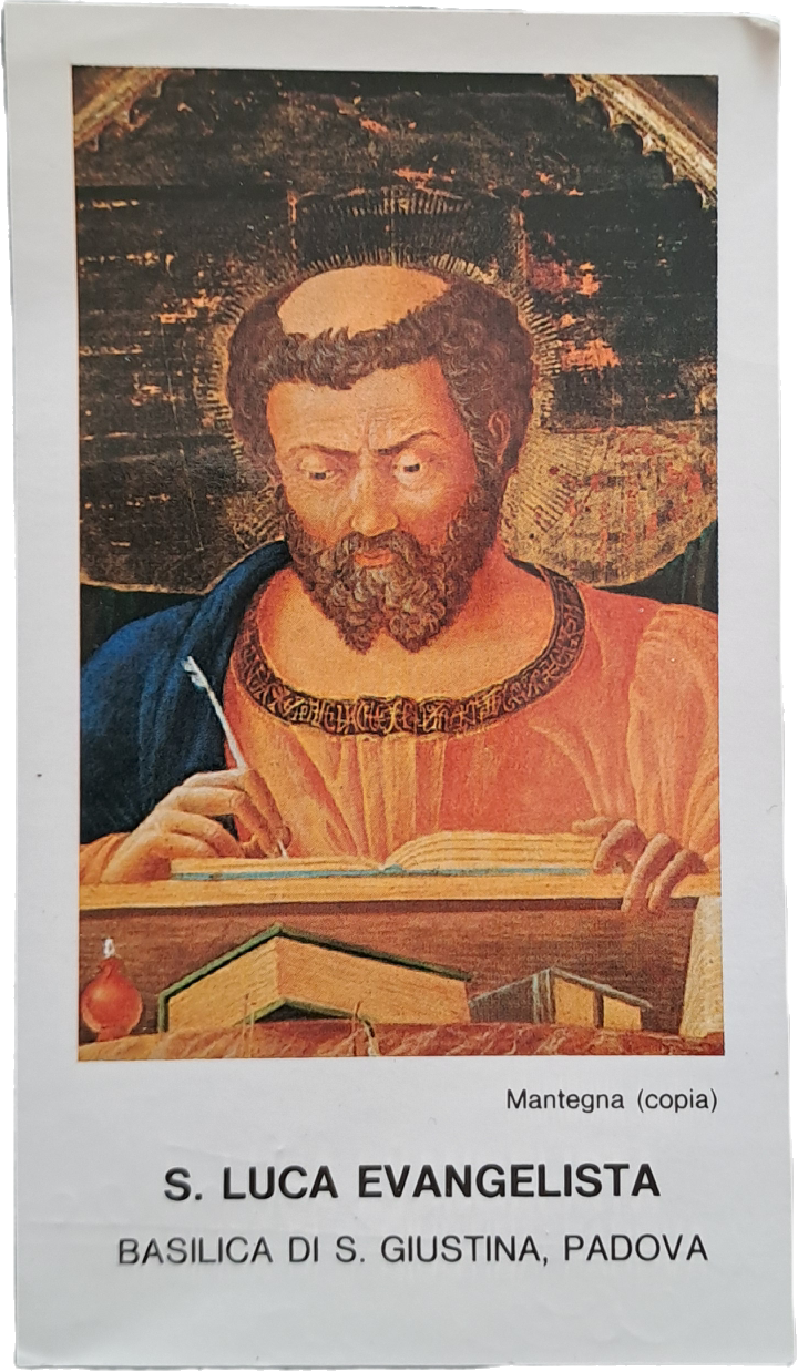 S. LUCA EVANGELISTA - BASILICA S. GIUSTINA PADOVA - HOLY CARD