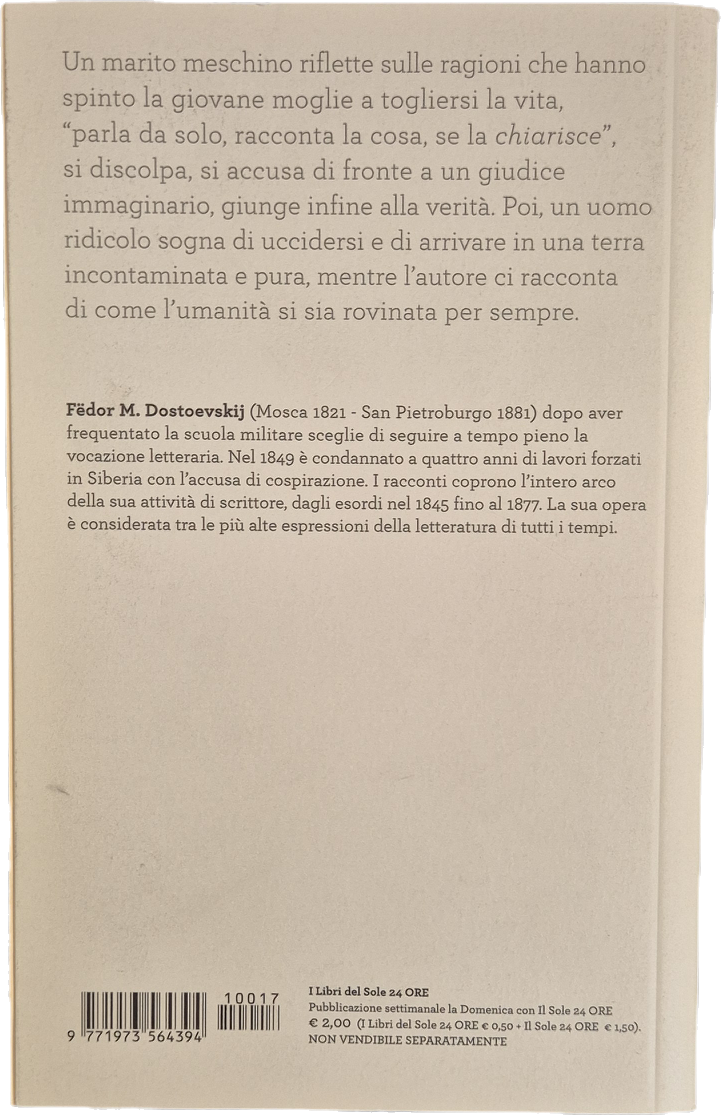 LA NANSUETA-IL SOGNO DI UN UOMO RIDICOLO - DOSTOEVSKIJ - 2011 - OUTLET DEL LIBRO