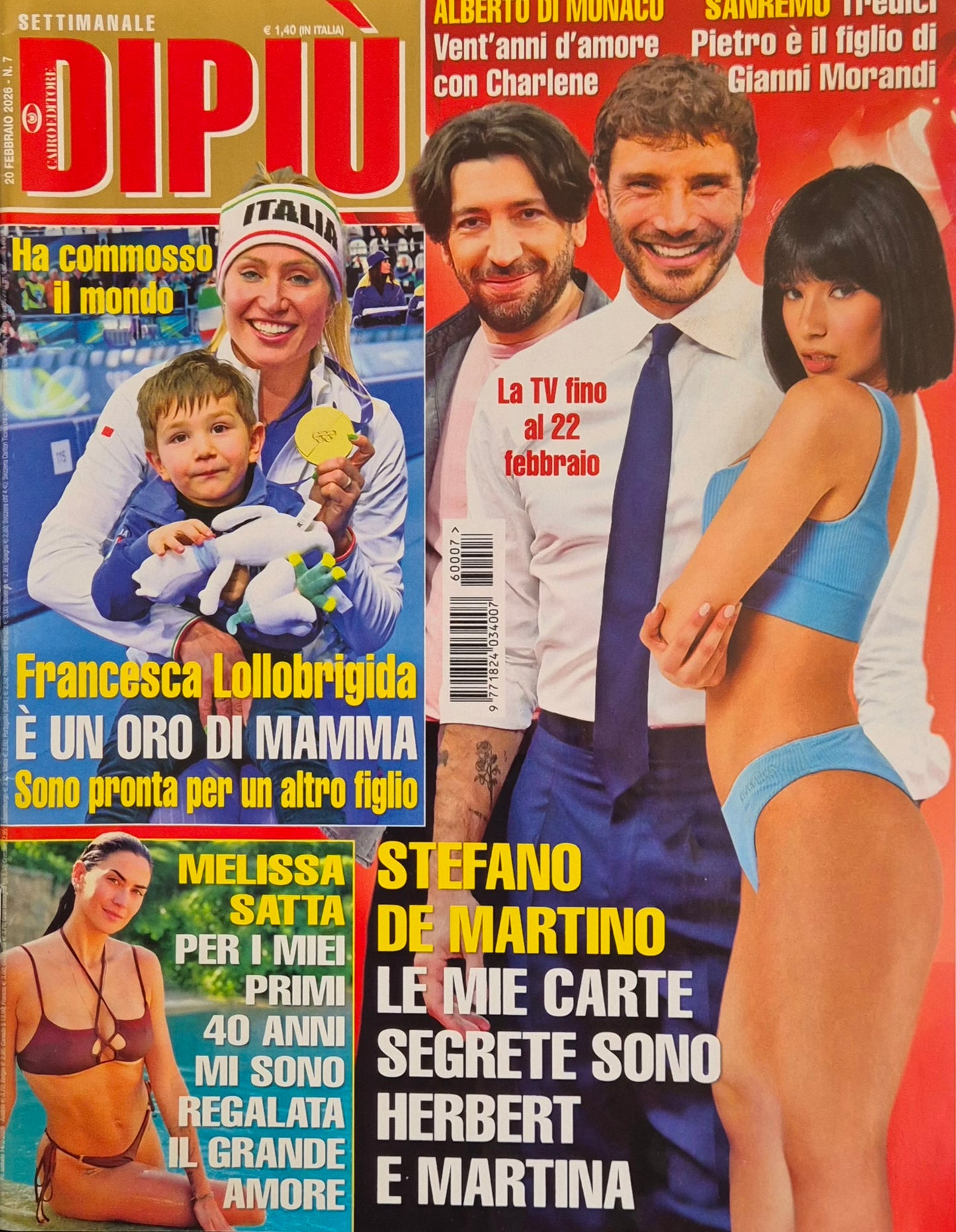 DI PIU' 20 FEBBRAIO 2026 - DE MARTINO-LOLLOBRIGIDA-SATTA-OUTLET DEL LIBRO