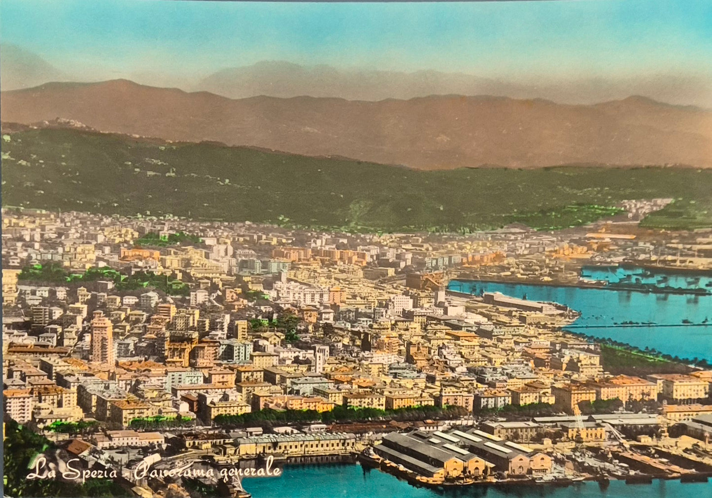 LA SPEZIA - PANORAMA - NV FG - ACQUARELLATA