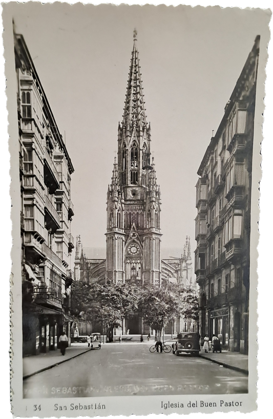 SAN SEBASTIAN -IGLESIA DEL BUEN PASTOR - V1954 - FP