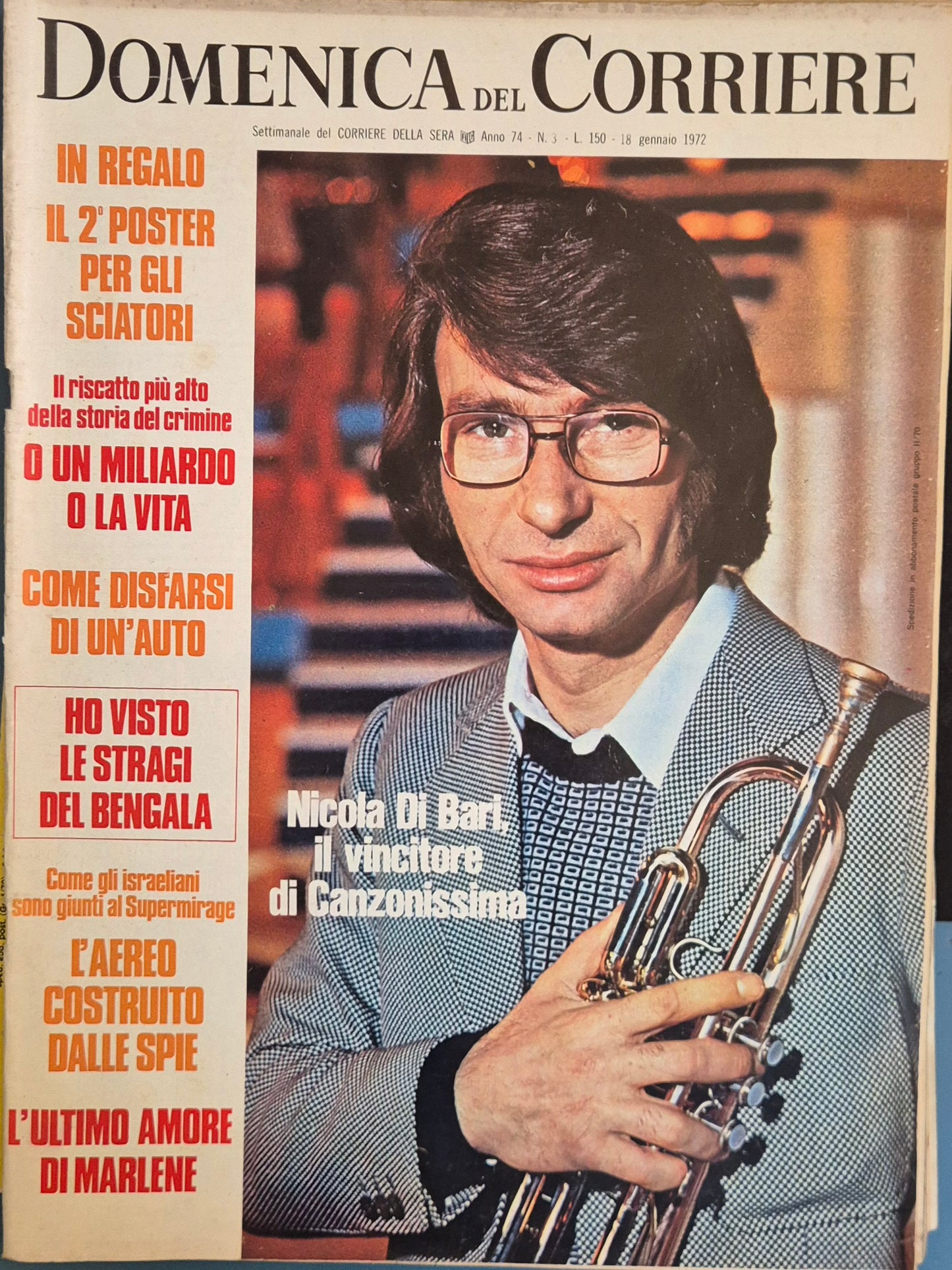 DOMENICA DEL CORRIERE N. 3 - 18 GENNAIO 1972