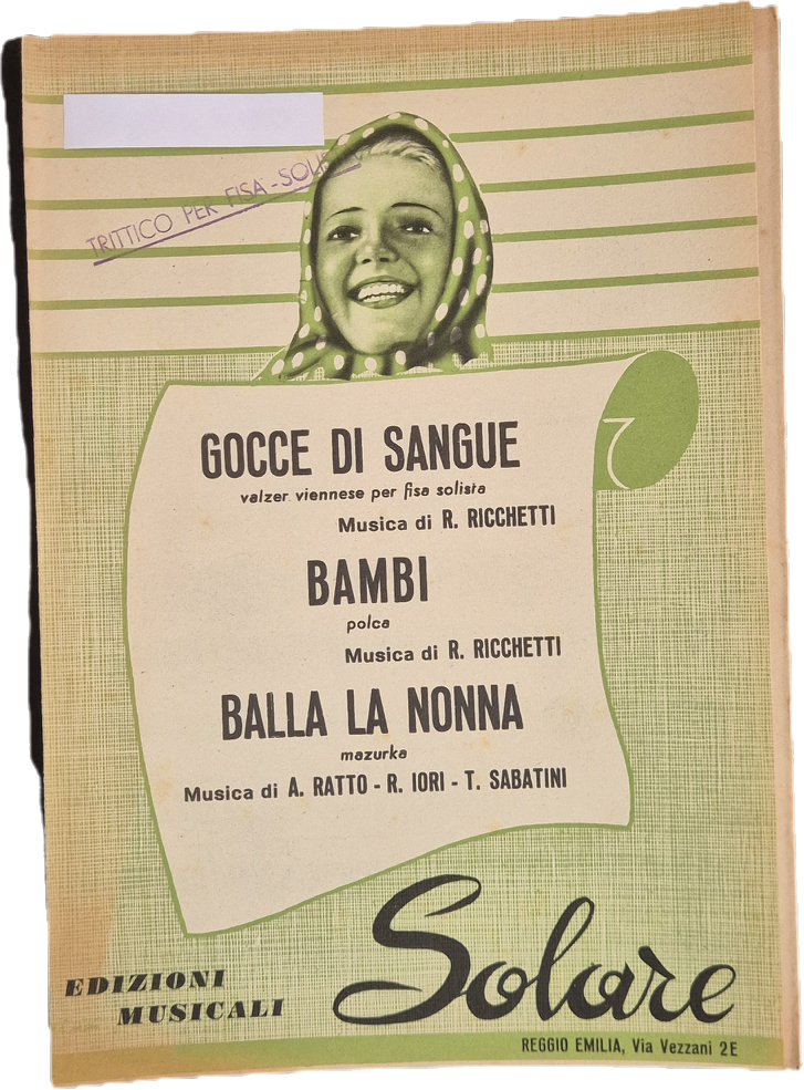 GOCCE DI SANGUE - BAMBI - BALLA LA NONNA -  SPARTITO-SHEET MUSIC FISARMONICA