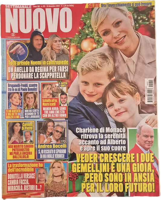 SETTIMANALE NUOVO 18 DICEMBRE 2024 - TOTTI-WANDA MARA-BOCELLI-VERSACE - OUTLET DEL LIBRO