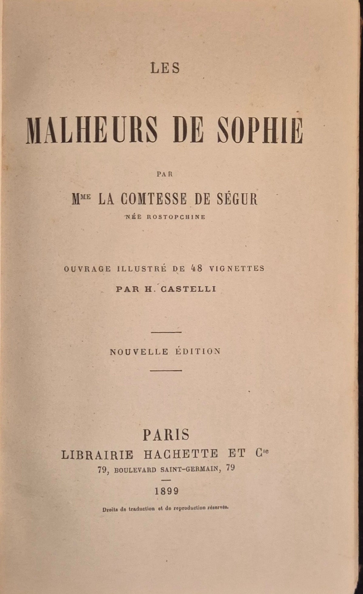 LES MALHEURS DE SOPHIE - CONTESSE DE SEGUR - FRENCH TWXT
