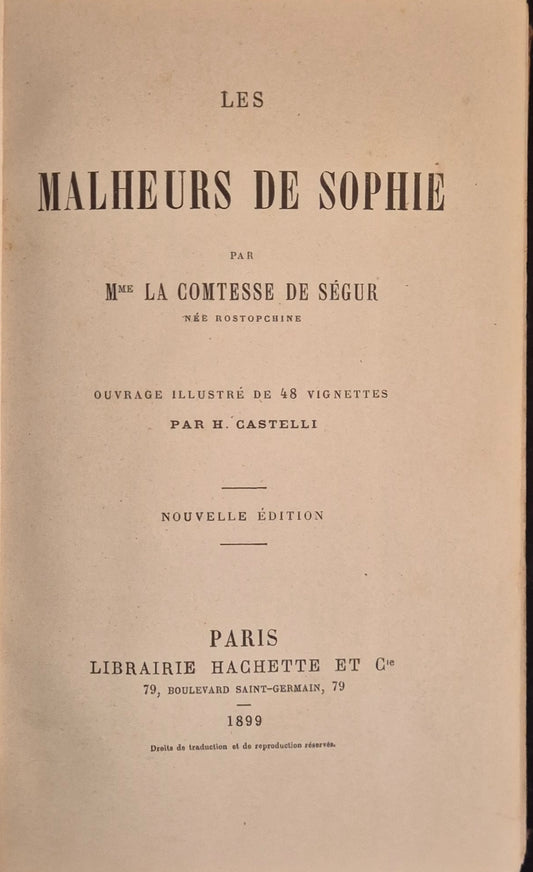 LES MALHEURS DE SOPHIE - CONTESSE DE SEGUR - FRENCH TWXT