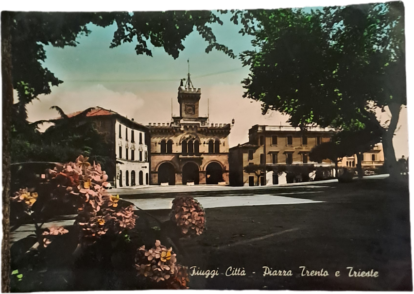 FIUGGI - PIAZZA TRENTO E TRIESTE - NV - FG - ACQUARELLATA