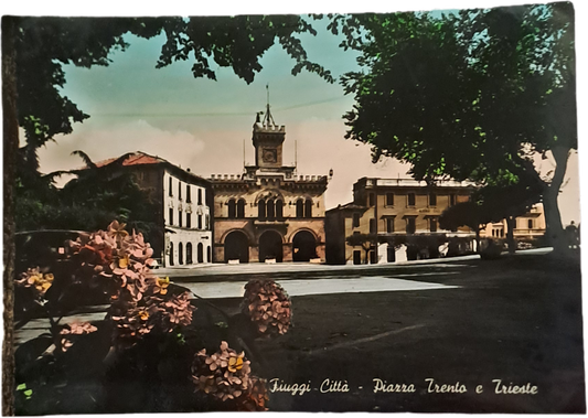 FIUGGI - PIAZZA TRENTO E TRIESTE - NV - FG - ACQUARELLATA