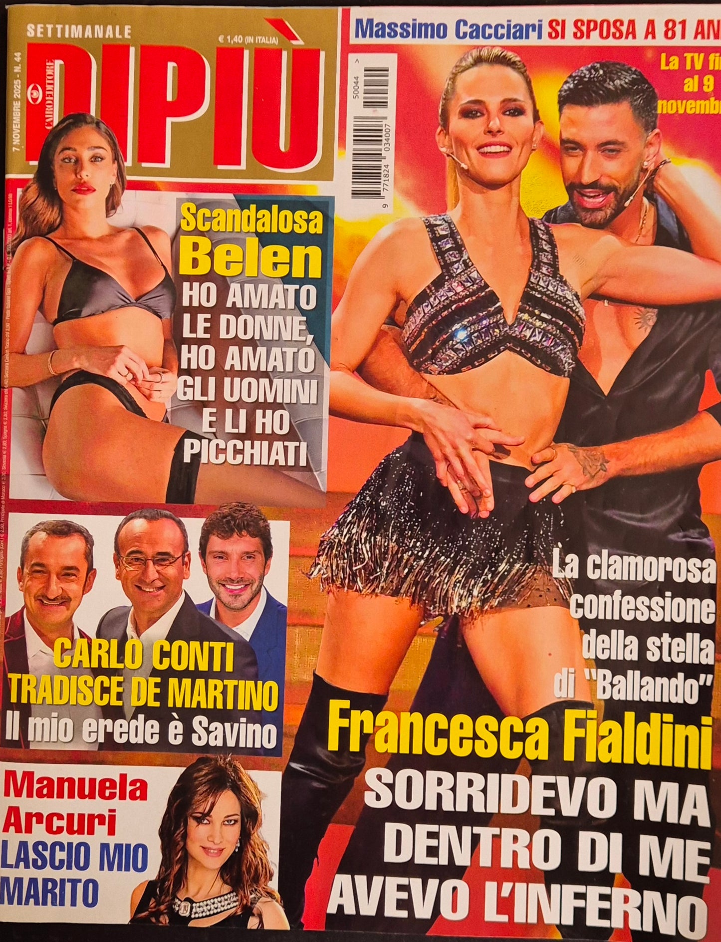 DI PIU' 7 NOVEMBRE 2025 - FIALDINI - BELEN - CARLO CONTI - ARCURI