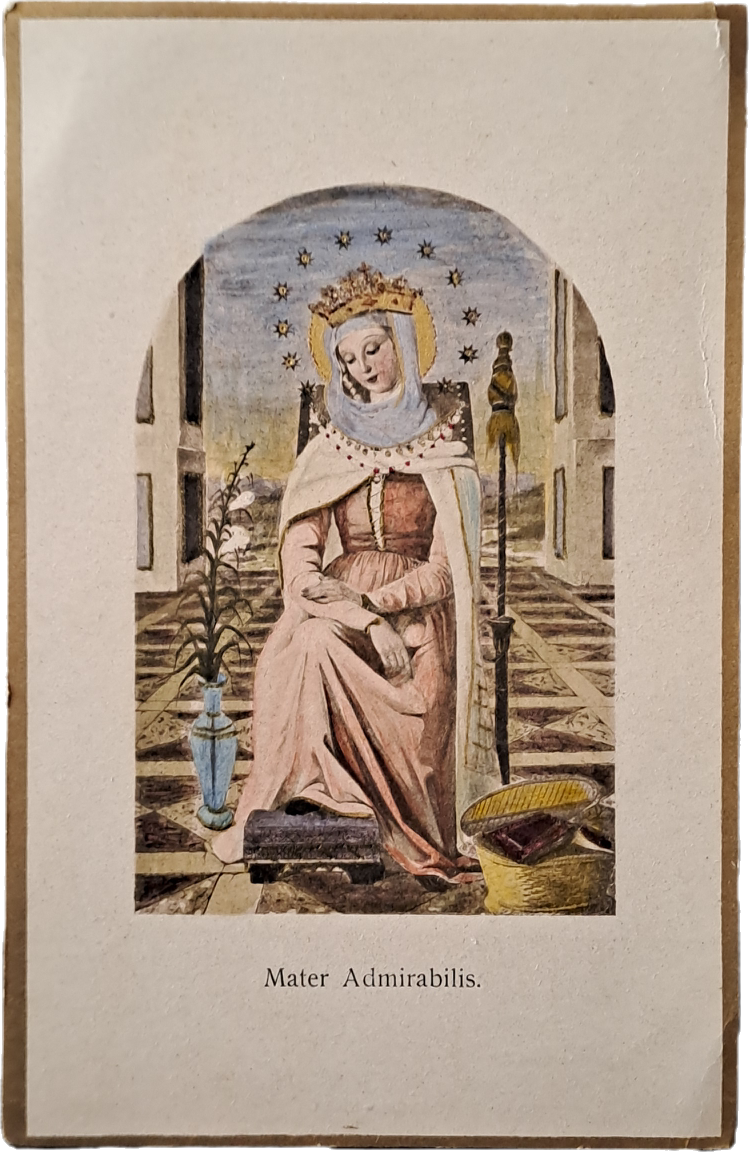 MATER ADMIRABILIS - HOLY CARD