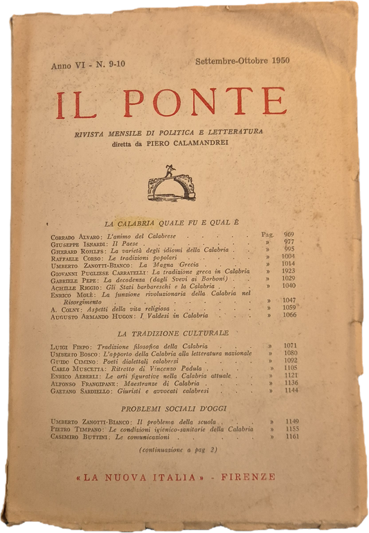 IL PONTE SETTEMBRE OTTOBRE 1950 - OUTLET DEL LIBRO
