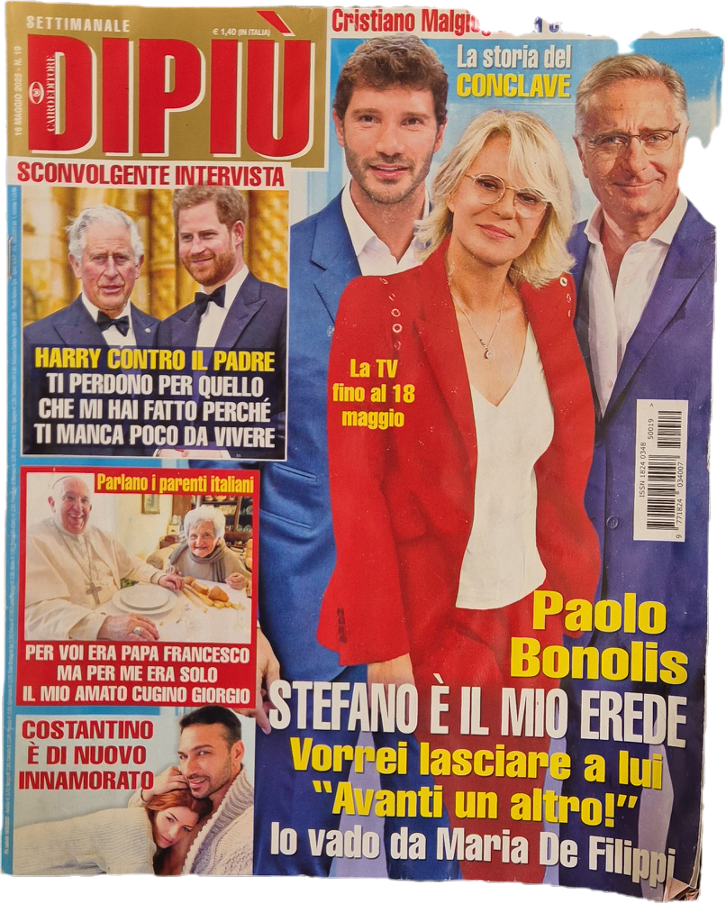 DI PIU' 16 MAGGIO 2025 - BONOLIS DE MARTINO-COSTANTINO-SALEMI-OUTLET DEL LIBRO
