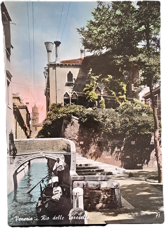 VENEZIA - RIO DELLE TORESELLE - V1956 - FG  - ACQUARELLATA