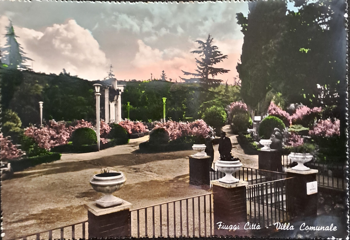 FIUGGI CITTÀ - VILLA COMUNALE - NV - FG - ACQUARELLATA