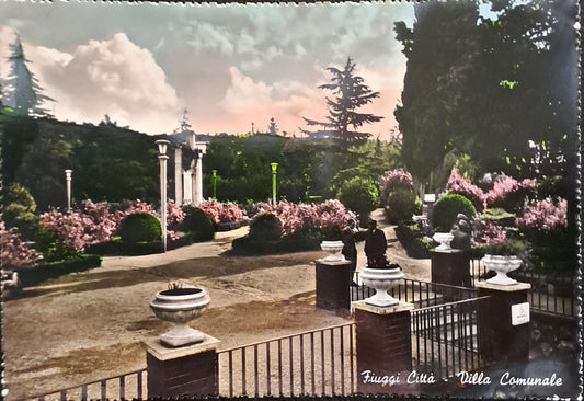 FIUGGI CITTÀ - VILLA COMUNALE - NV - FG - ACQUARELLATA