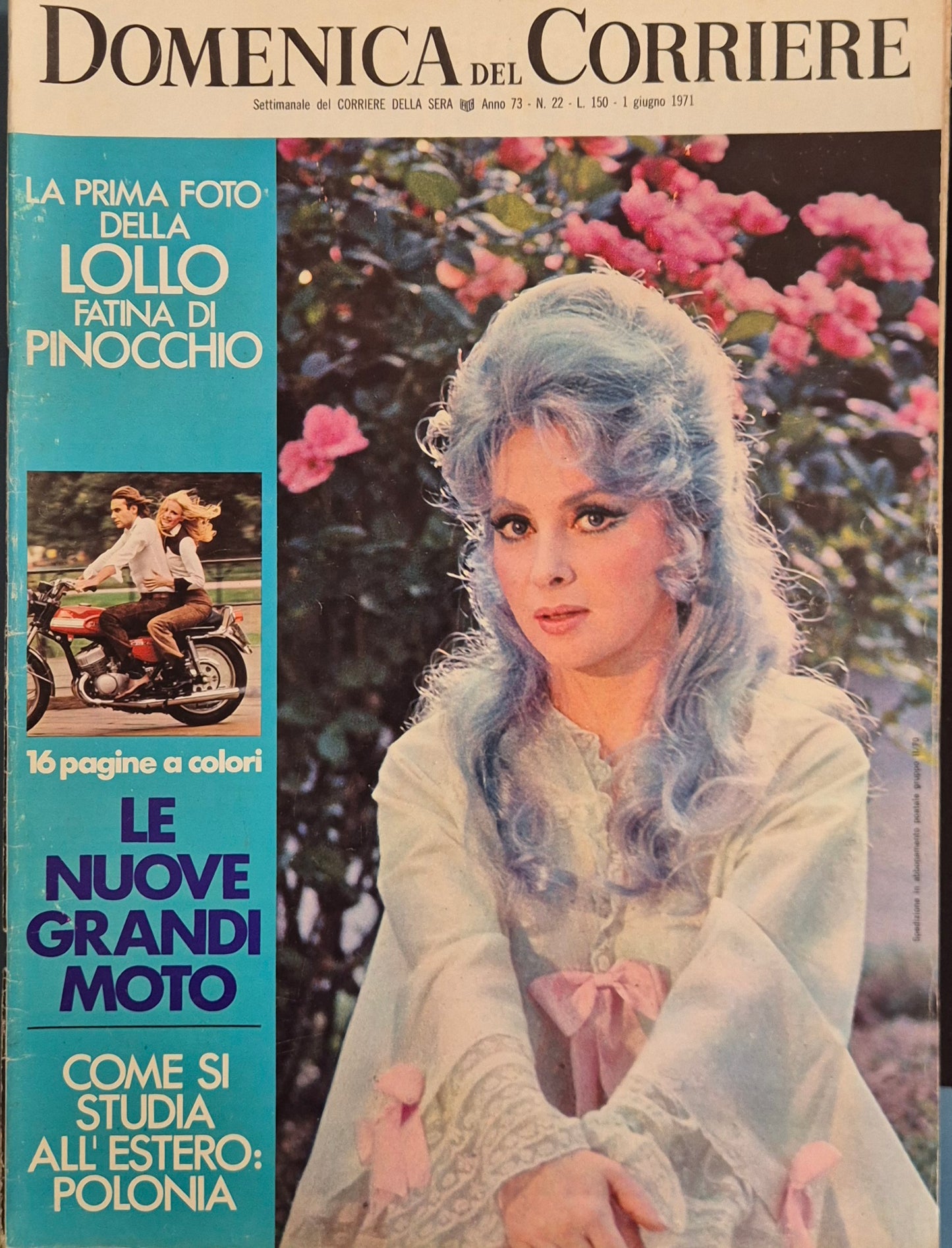 DOMENICA DEL CORRIERE 1 GIUGNO 1970 - LOLLOBRIGIDA PINOCCHIO
